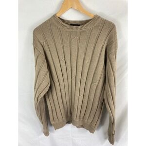 Nautica Brown Cable Knit Sweater Size Large